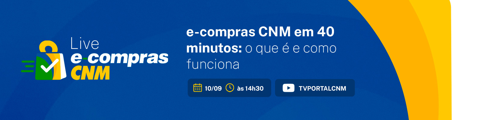 Banner do Live e-compras CNM