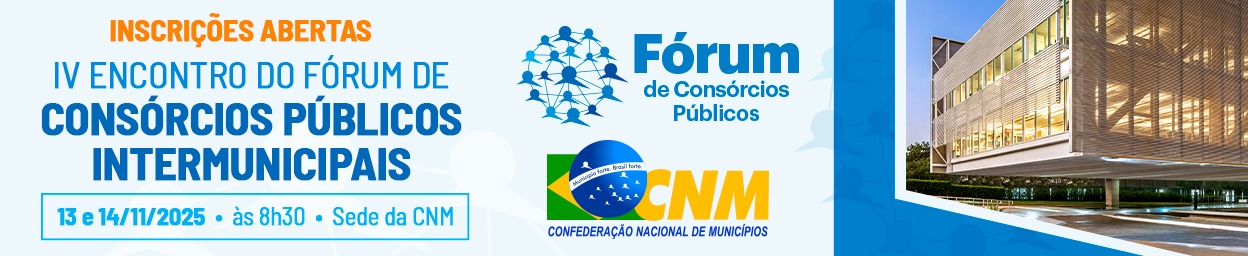 Banner do IV Encontro do Fórum de Consórcio Público Intermunicipal