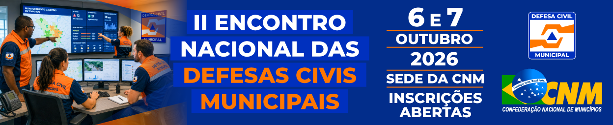 Banner do 2º Encontro Nacional das Defesas Civis Municipais (2º EN-DCM)